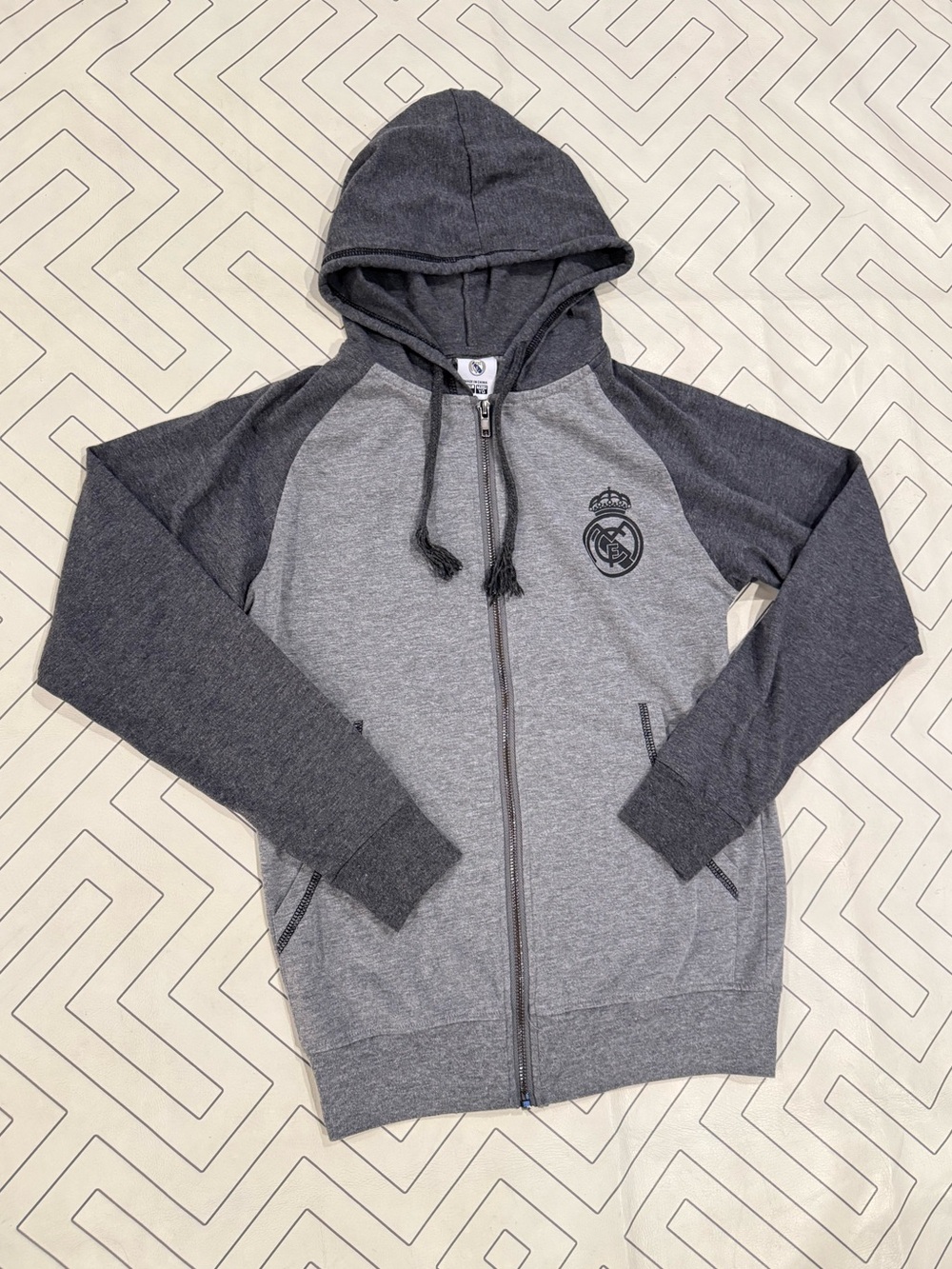 Real Madrid Grey Hoodie Jacket
